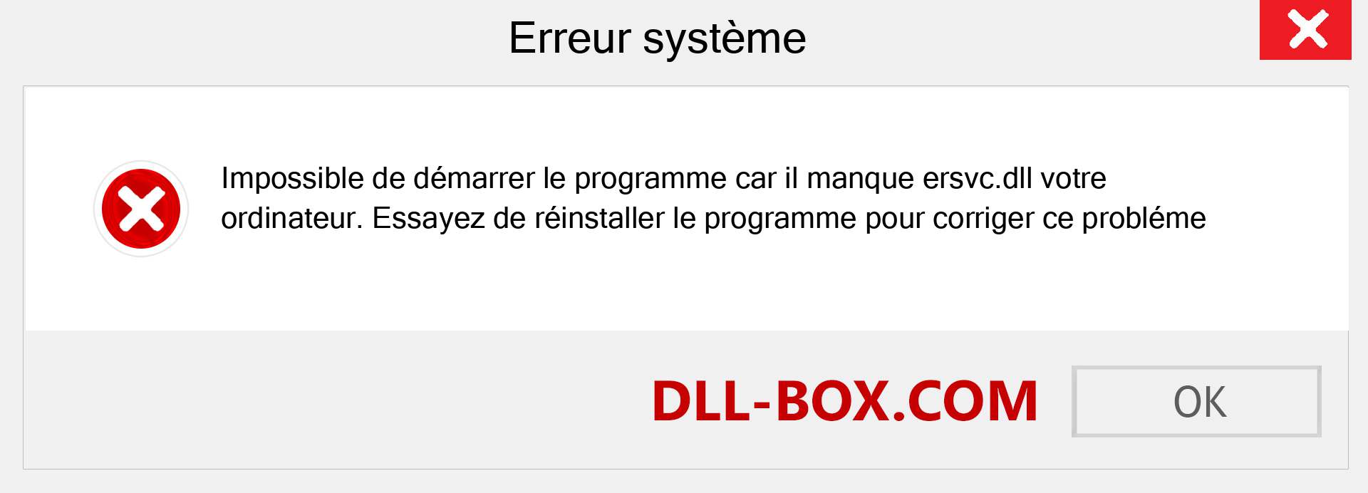 Le fichier ersvc.dll est manquant ?. Télécharger pour Windows 7, 8, 10 - Correction de l'erreur manquante ersvc dll sur Windows, photos, images